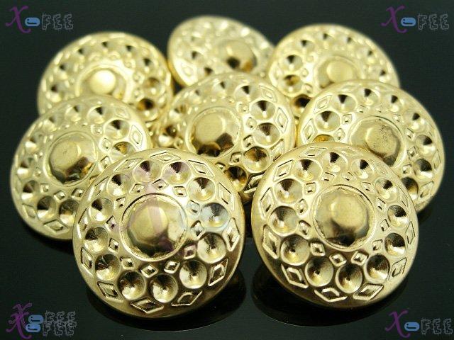 nkpf00174 Wholesale Lot 8pcs Sewing Abstraction Patterns Metal Shank Golden Flower Buttons 3