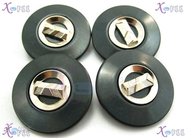 nkpf00256 Wholesale LOTS 4pcs Abstraction Black Shank Costome Sewing Resin 48L Buttons 1