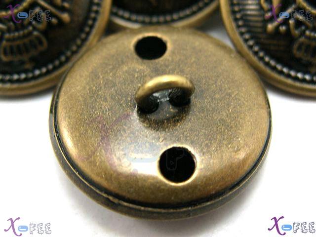 nkpf00347 Wholesale Crafts Sewing Fabric Textile 8pcs Uniform Design Metal Flower Buttons 2