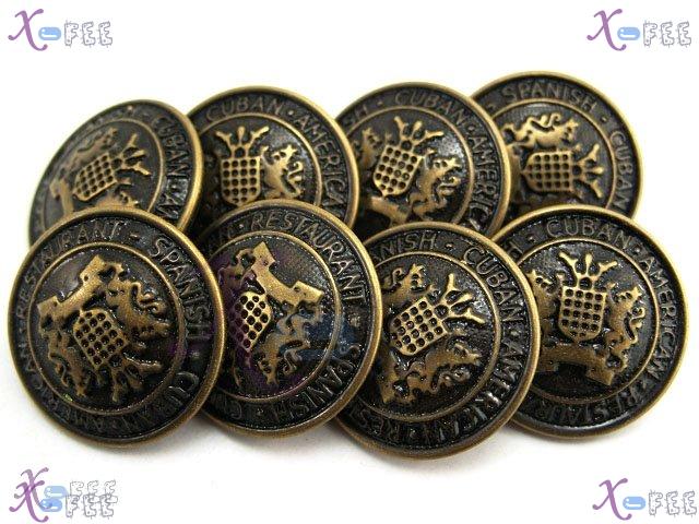 nkpf00412 Wholesale Crafts Sewing Fabric Textile 8pcs Fashion MonarchMetal Symbol Buttons 3