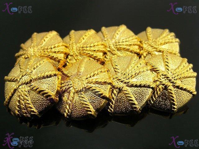 nkpf00432 Hot Fashion Costume Wholesale 8pcs Golden Flower 40L Plastic Sewing China Button 1