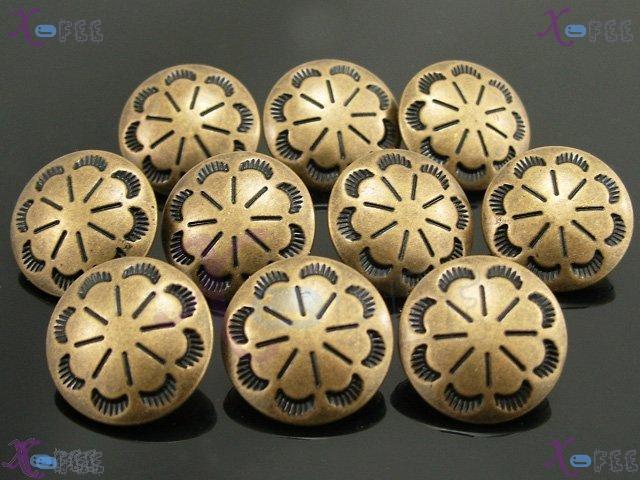 nkpf00454 New Sewing Metal Flower 32L Wholesale Lots 10pcs Carved Flower Metal Buttons 3