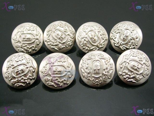 nkpf00640 New Wholesale Crafts Sewing Fabric Textile 8pcs Abstraction Royal Metal Buttons 3