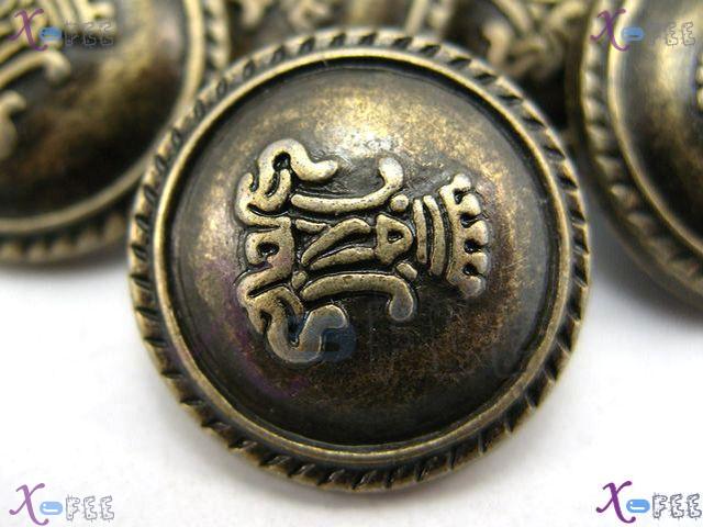 nkpf00660 Fad Wholesale 10pcs Sewing Fabric Textile Monarch Symbol Metal Pattern Buttons 1