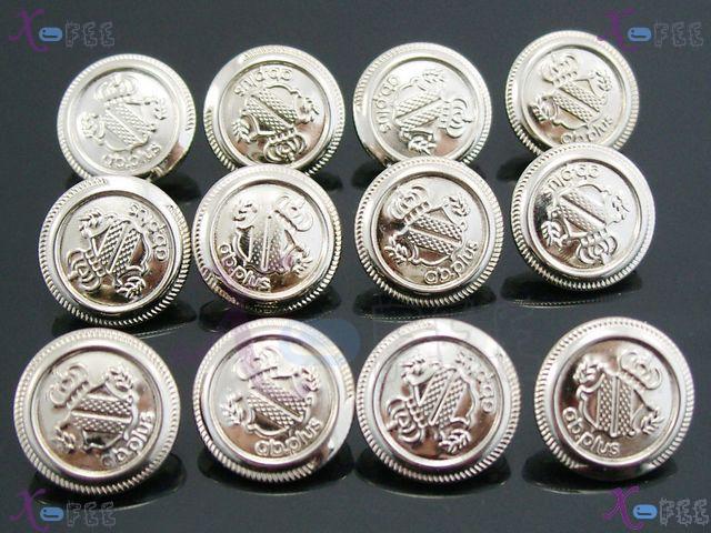 nkpf00678 Wholesale Crafts Fabric Textile Collection 10pcs Costum Crown Metal Buttons 3