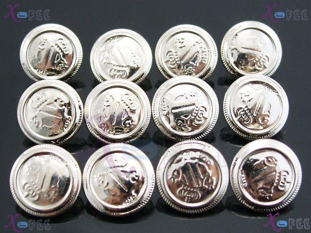 nkpf00681 New Mode Collection Fabric Textile 16pcs Abstraction 24L Costume Metal Buttons 3