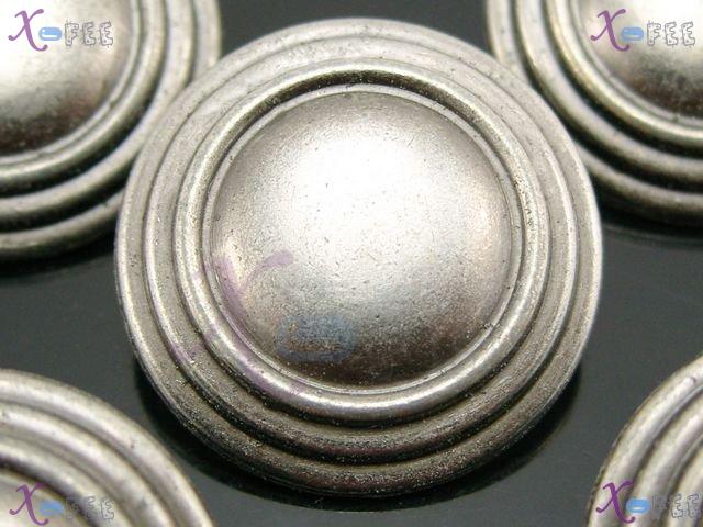 nkpf00683 36L Wholesale Collection Fabric Textile 5pcs Unique Round Stripe Metal Buttons 1