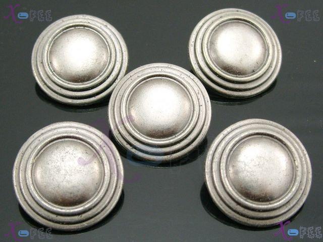 nkpf00683 36L Wholesale Collection Fabric Textile 5pcs Unique Round Stripe Metal Buttons 3