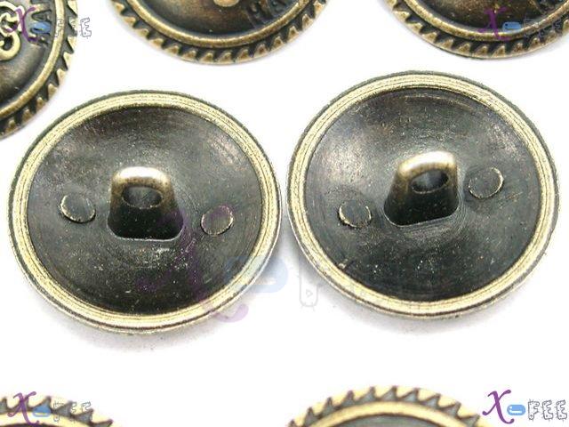 nkpf00684 Fad Wholesale Collection Crafts Fabric Textile 10pcs Unique Crown Metal Buttons 2