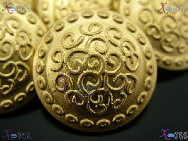 nkpf00689 Wholesale Crafts Sewing Fabric Textile 8pcs Abstraction Gold Curve Metal Buttons 1