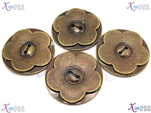 nkpf00692 Wholesale Crafts Fabric Textile Fashion 4pcs Plastic 54L Flower Costume Buttons 3