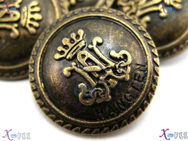 nkpf00704 Vintage Crafts Sewing Fabric Texture 5pcs Abstraction Unique Sign Metal Buttons 1