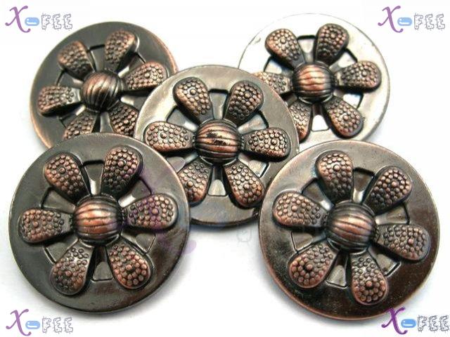 nkpf00740 Wholesale 6pcs Crafts Fabric Textile Stereoscopic Plastic Costume Flower Buttons 3