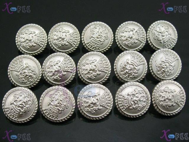 nkpf00786 Wholesale Crafts Fabric Textile Trend 15pcs Lion Tiara Crown Silver 28L Buttons 3