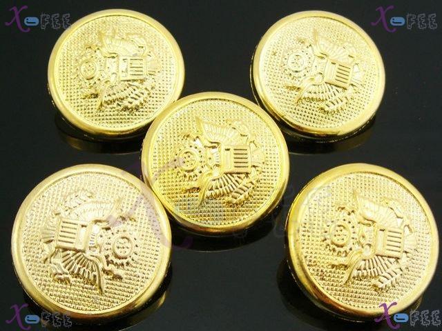 nkpf00797 Hot 5pcs Crafts Fabric Textile Huge Golden Royal Abstraction Plastic 48L Buttons 3