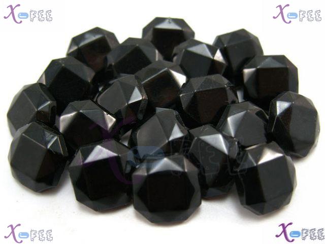 nkpf00800 Wholesale Lots 15pcs Black Resin Cut Costume Buttons 3