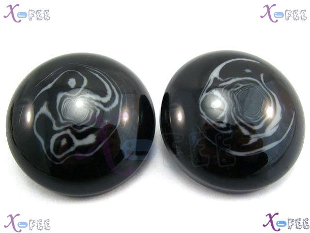 nkpf00867 New Black Round Crafts Wholesale Lots 2pcs Design Costume Black Resin Buttons 2