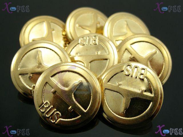 nkpf00952 Wholesale Crafts Sewing Fabric Textile 8pcs Metal Unique Sign Golden Buttons 1