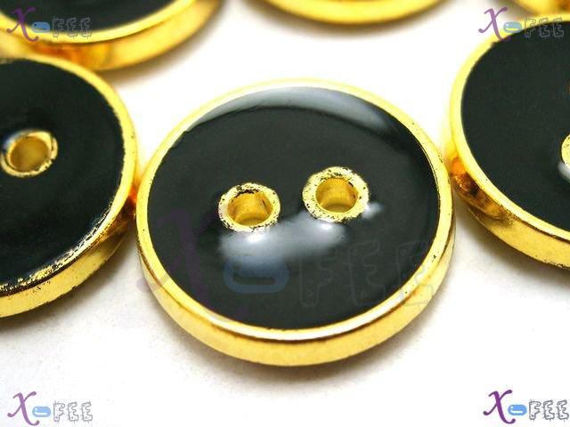 nkpf00962 Crafts 20pcs Sewing Fabric Textile Black Golden Plastic Costume Design Buttons 2