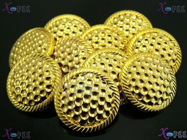 nkpf00964 38L Crafts Sewing Fabric Textile 10pcs Costume Design Golden Plastic Buttons 1