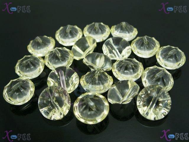 nkpf00988 Wholesale 20pcs Fabric Textile Clear Light Yellow Mushroom 20L Resin Buttons 3